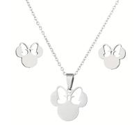 TEMU 3 unidades de pendientes de cadena de acero inoxidable con cierre de moda de Minnie Mouse de Disney - Uso diario, regalo, ocasión de , Día de San Valentín