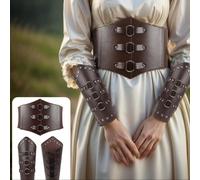 TEMU 3 unidades de protectores de muñeca de bolsa de cintura medieval vikinga, accesorios de disfraz de época Renacentista Vikingo para Halloween