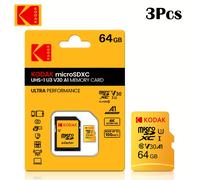 TEMU 3 unidades de Tarjeta SD Original Kodak 128GB, 64GB y 32GB - Tarjetas TF Memory Card con Adaptador para Cámara, Teléfono Móvil, Dron, etc