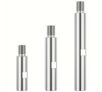 TEMU 3 Varillas de Extensión, Varillas Rotativas M14 para Pulidora, Accesorios de Cuidado Automotriz con Roscas M14, 75mm, 100mm y 140mm