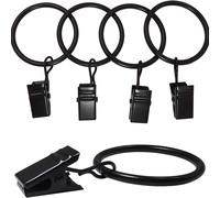 TEMU 30/40/50pcs Anillos de Cortina con Clips, Abrazaderas de Cortinas con Ganchos Sujetadores de Cortina Accesorios para Baño Sala de Estar Decoración del Hogar, 1.5 Pulgadas