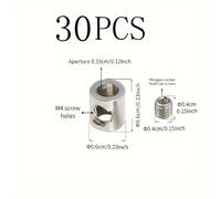 TEMU 30 Clips de Cable de Acero Inoxidable - Diseño de Un Solo Agujero, Resistencia, Anticorrosión para Cables de 1.5mm-2mm, Estructura , Abrazaderas | Clips de Cable Duraderos y Resistentes