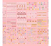 TEMU 30 hojas de alrededor de 1000 pegatinas para uñas con diseño, no tóxicas ni con olor, pegatinas luminosas de dibujos animados, pegatinas para uñas, pegatinas removibles, juguetes interactivos