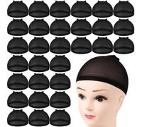 TEMU 30 PCS Gorros de Red Elástica para el Cabello Negros - Ligeros y Fuertes, Adecuados para Hombres como para Mujeres - el Deslizamiento de la Peluca y el Gorro de la Peluca