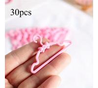 TEMU 30 piezas 1:12 Ratio Casa de Muñecas Pequeño Colgador de Corbata con Gancho Rosa | Accesorios de Plástico Rosa para Accesorios de Muñecas