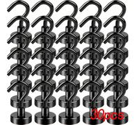 TEMU 30 Piezas de Ganchos de Resistencia de 11.34 kg, Fácil Instalación, Acabado Pintado, Ideales para Cruceros, Camping, Cocina, Refrigerador, Pared de Garaje, Ganchos de Almacenamiento