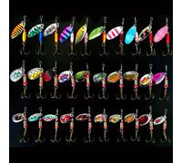 TEMU 30 Piezas de Señuelos de Pesca con Lentejuelas Brillantes - Metálico Realista para una Pesca al