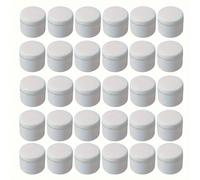 TEMU 30 Piezas de Tarros Plásticos Blancos para Cosméticos, 30g - Frascos Vacíos para Muestras y Maquillaje, de Viaje