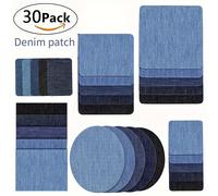 TEMU 30 Piezas Parche de Bordado para Ropa de Mezclilla, Parche Rectangular para Costura DIY, Parche Bordado para de Prendas