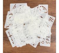 TEMU 30 Plantillas de Plástico Multifuncionales, Incluyendo Mayúsculas, Minúsculas, Números, de Puntuación, Símbolos Matemáticos y Especiales - Tamaño Grande 5.55 Pulgadas X 2.95 Pulgadas