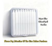 TEMU 30 velas blancas largas y delgadas de - 4.33”L x 0.4”W, 1 hora de duración, de plástico cuadrada para rituales y decoración