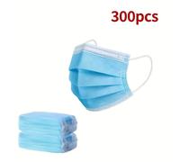 TEMU 300/2500 Máscaras desechables azules, presentan un diseño de transpirable para un uso . No están individualmente empaquetadas y ofrecen un por el dinero, adecuadas para uso al y diario.