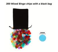 TEMU 300/500pcs Fichas de juego de bingo de polipropileno transparente, bolas de bingo redondas y duraderas para juegos de bingo clásicos