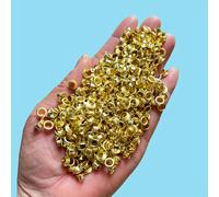 TEMU 300 Conjuntos de 5mm de Ojales de Metal Dorado con Kit de Arandelas de Combinación, para Cuerdas/Fajas/Sacos/Ropa/Artesanía