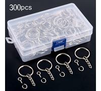 TEMU 300 piezas de decoración de aleación de para uso diario, con anillos de llavero, cadenas, anillos de y clavos de ojo de tornillo, 25 mm (1 ), 100 piezas por , para diseños de bricolaje