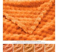 TEMU 300gsm Manta Grande de Felpa - Diseño Jacquard 3D a Cuadros, Quemado y para Todas , Ideal para Sofá, Cama o Noches de Película, Decoración Elegante y Duradera