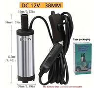 TEMU 30L/min Bomba Sumergible Eléctrica Portátil 12V para Diésel, Queroseno y Agua, Transferencia de , Diseño y Compacto, Motor de Eficiencia, Equipo de , Bombeo al