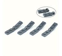 TEMU 30pcs bloques de construcción de pequeñas MOC accesorios de compatibles con piezas 44301+44302 con mango tenedor 1x2+1x2 placa de bloqueo de bisagra
