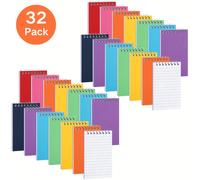TEMU 32 Paquetes de Blocs Pequeños, Cuadernitos de Bolsillo 3x5, 8 Colores con Líneas, 100 Páginas por Bloco, Accesorios Perfectos para Hogar y Oficina
