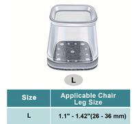 TEMU 32pcs Protectores de Piso para Patas de Silla Cuadradas - Almohadillas de Fieltro para Suelos de Madera, Reducción de Ruido y Prevención de Arañazos