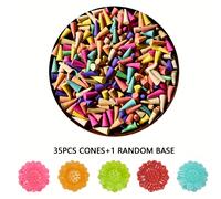 TEMU 36/66 piezas de Conos de Natural para Meditación, Yoga y - , Paquete con Lavanda, , , Rosa, Árbol de Agar, , Osmanthus - para Uso Personal o Regalo, Conos de de Madera y Resina