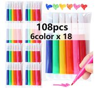 TEMU 36/72/108/144 Mini Marcadores Flujo Vibrantes Lápiz de Acuarela Suministros Dibujo Pintura Herramientas de Coloreado Dibujos Artículos Herramientas de Oficina Escolar JXB