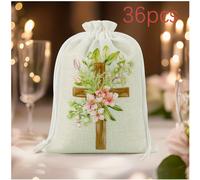TEMU 36 Bolsas de Arpillera con Cordón para Regalos, Fiestas Navideñas y Bautizos - Decoración Mujeres