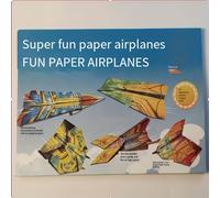 TEMU 36 Hojas/16 Colores Papel de Origami - Kit para Hacer Aviones con Líneas Prendidas, Guía 3D DIY, Juego de Rompecabezas Mental, Regalo