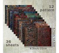 TEMU 36 Hojas A5 Premium de de Grabado del Tribunal Europeo, Adecuado para Revistas de Bala, Revistas de , Tarjetas de Felicitación, Álbumes de Fotos y Manualidades