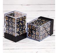 TEMU 36 piezas de dados mini de 12 mm, juego de dados D6 de 6 en dos colores, dados estándar para juegos de mesa y enseñanza con portátil (azul y )