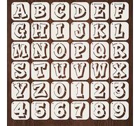 TEMU 36 piezas de plantillas de alfabeto y números de , 3, 9x3, 9 pulgadas, plantillas de para pintura de madera de pared