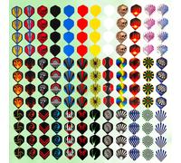 TEMU 36 Tipos de 144 Flechas de Dardos (8 Metal Grabado / 20 Reflectantes Láser / 116 PET)