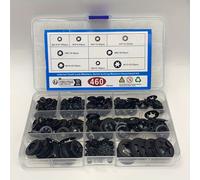 TEMU 365/460 piezas, 9 tamaños, pasadores de estrella para dientes, pasadores de cierre rápido, pernos empujadores, clips de velocidad, clips de retención, kit de combinación de fijadores