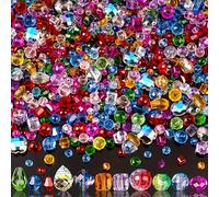 TEMU 380/800pcs Set de Cuentas Redondas Facetadas de Vidrio Surtidas, Perfectas para Hacer Joyería en Colores y Estilos, Ideales para Pulseras DIY, Collares, Aretes y Accesorios Artesanales