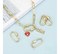 TEMU 3pcs/5pcs Cierres de Pulsera Pequeños de U, Cierres de Acero Inoxidable para Collares, Clips, Conector de Pulsera para Kit de Fabricación de Joyas, Llaveros, Reductor de Cadena, Mosquetón