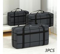 TEMU 3pcs Bolsas de Almacenamiento Plegables - de Bolso para Mudanzas, Viajes, Dormitorio, Cama, Armario, Ropa, Bolsa de Almacenamiento para Edredones, a Prueba de Polvo, a Prueba de Humedad, Plegable
