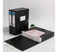 TEMU 3pcs Cajas Organizadoras de Archivos A4 Azules - Duraderas, Plegables de Plástico para Documentos, Contratos, Recibos Contables y Archivos de Personal - Suministros de Oficina de Gran Capacidad