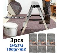 TEMU 3pcs FIELTRO PROTECTOR, 1mx3m180g/m2 Se utiliza para proteger las superficies de suelos y escaleras contra pintura, suciedad y arañazos.