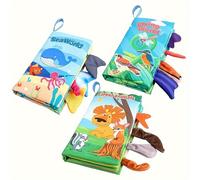 TEMU 3pcs Libros Sensoriales Suaves para Niños con Páginas de , Arrugas y - Juguetes Seguros para de Vientre con y Accesorios de - Regalo de Pascua para Niños y Niñas