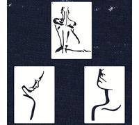 TEMU 3pcs Plantillas de Dibujo de Cara y Cuerpo , 8.3x11.7" Plantillas Reutilizables de PET para Retratos Artísticos -