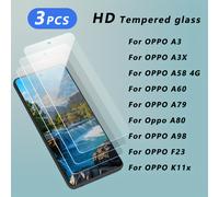 TEMU 3pcs Protector de Pantalla de Vidrio Templado para OPPO A3 A3X A58 4G A60 A79 A80 A98 F23 K11x, Sin , Fácil Instalación, la Pantalla del Teléfono Móvil de Daños
