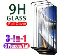 TEMU 3pcs Protector de Pantalla Negro para XiaoMi 11T 11 Lite NE 5G 12 Mi 12T 13 13T 14 POCO X3 NFC X4 Pro X5 X6 F3 F5 M5 M5S M4 M6 Pro C40 C65 4G Cristal Templado Protector de Pantalla