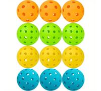 TEMU 4/12pcs Pickleball para entrenamiento al aire , 40 agujeros Pickleball al aire con gran durabilidad, y visibilidad