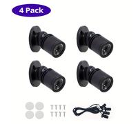 TEMU 4/2pcs 1W Mini Foco, Luz UV Negra/USB LED, Luz para Vitrinas de Exhibición Interior, Mini Foco USB para Muebles, Estanterías y Computadoras