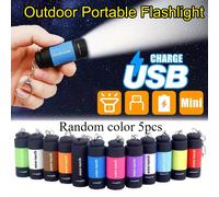 TEMU 4/5pcs Linterna LED Mini USB de Emergencia, Accesorio Portátil para Llavero, Luz Recargable por USB Ideal para Camping al , Viajes, Emergencias, Dormitorio y Oficina