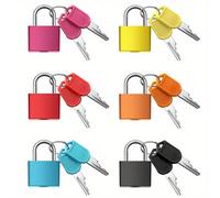 TEMU 4/6/10pcs Candado para Maleta con Llave, Candado de Metal para Maleta, Candado Mini Multicolor con Llave para Gimnasio Escolar