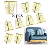 TEMU 4/6/8/10/12 piezas de pies de muebles clásicos modernos de metal, con forma hueca, para sofás, mesas, gabinetes, con soportes de pie ligeros y fácil instalación, hardware de muebles.