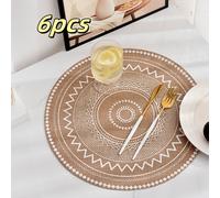 TEMU 4/6/8 piezas de manteles redondos de , manteles antideslizantes, manteles redondos , adecuados para cocina, , decoración del hogar y decoraciones de mesa para fiestas de Navidad.