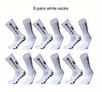 TEMU 4 /6 de Calcetines Redondos de Silicona para Fútbol para Adolescentes, Calcetines Deportivos Antideslizantes con Toalla, Calcetines de Entrenamiento y Competición Profesional