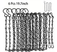 TEMU 4/6 Piezas Cadena Colgante de 19.7 Pulgadas, Adecuada para Comederos de Aves, Macetas, Faroles, Móviles de Viento, Letreros, Pizarras y Decoraciones, Ajustable